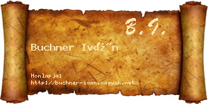 Buchner Iván névjegykártya